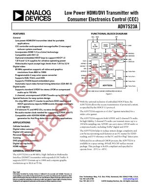 ADV7523ABCBZ-P-RL datasheet  